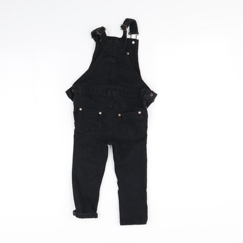 M&s Girls Black   Jumpsuit One-Piece Size 2 Years