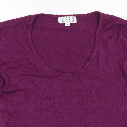Seed Womens Purple   Pullover Jumper Size S