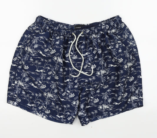 Asda George Mens Blue Floral  Cargo Shorts Size XL - swim shorts
