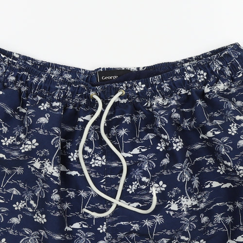 Asda George Mens Blue Floral  Cargo Shorts Size XL - swim shorts