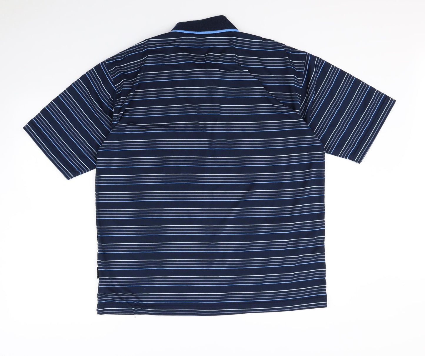 Fusion Mens Blue Striped   Polo Size 2XL