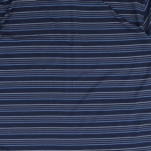 Fusion Mens Blue Striped   Polo Size 2XL