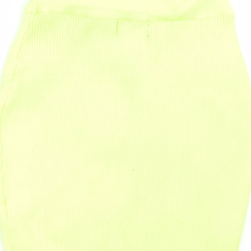 PRETTYLITTLETHING Womens Yellow   Mini Skirt Size 8