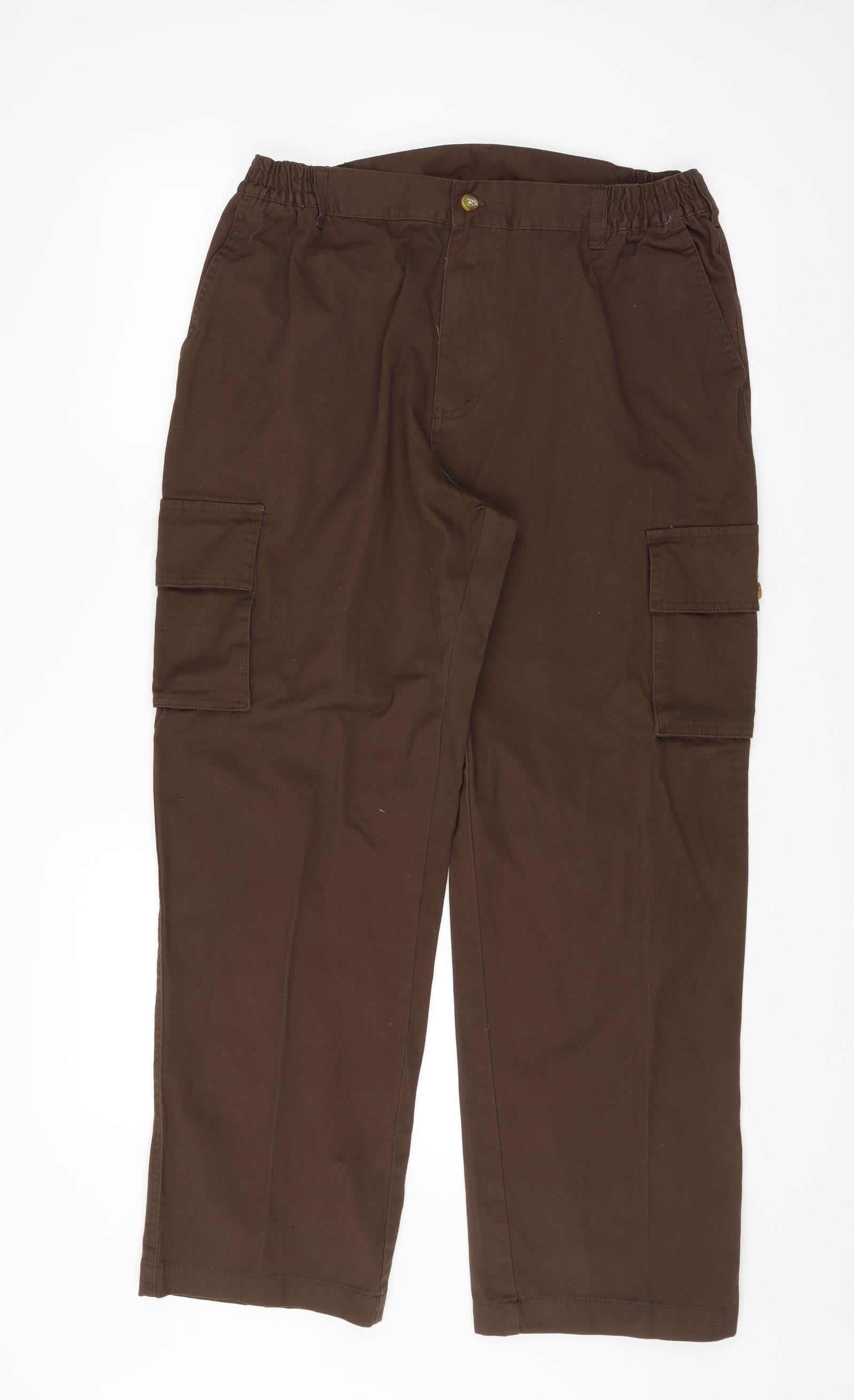 Pull-On Cargo Wide-Leg Trousers at Cotton Traders
