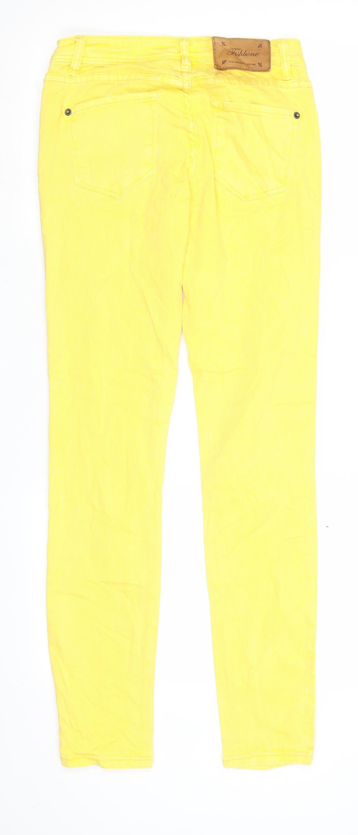Fishbone Womens Yellow  Denim Jegging Jeans Size XS L30 in