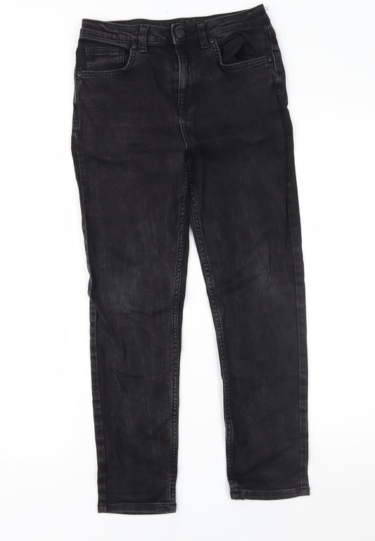 River Island Boys Black  Denim Straight Jeans Size 11 Years