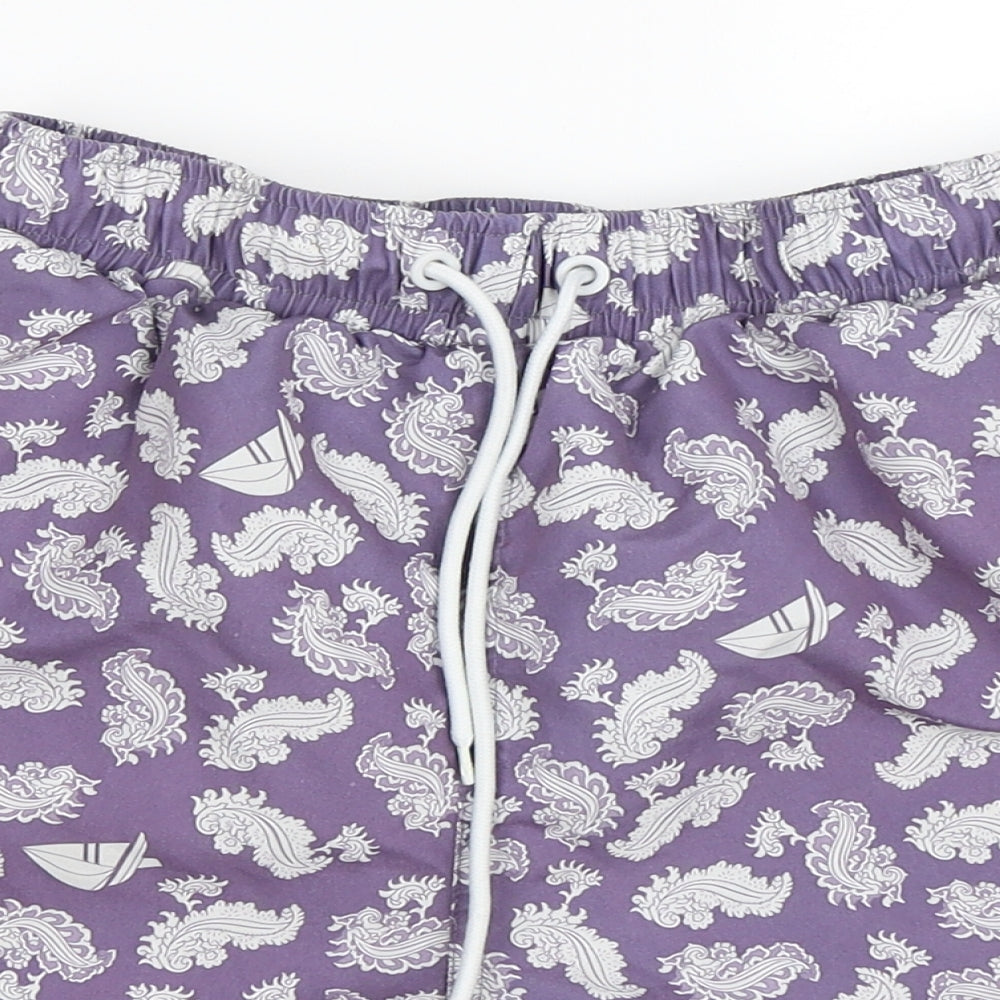 Preworn Mens Purple   Bermuda Shorts Size S - swim shorts