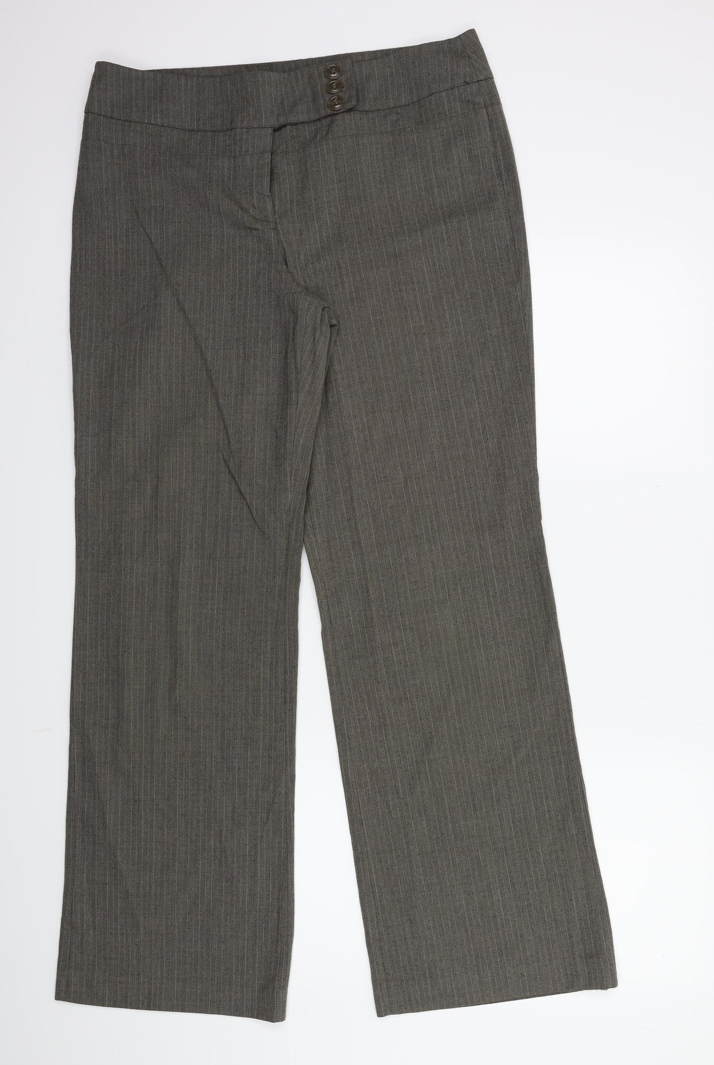 NXT Womens Brown Striped  Trousers  Size 14 L28 in