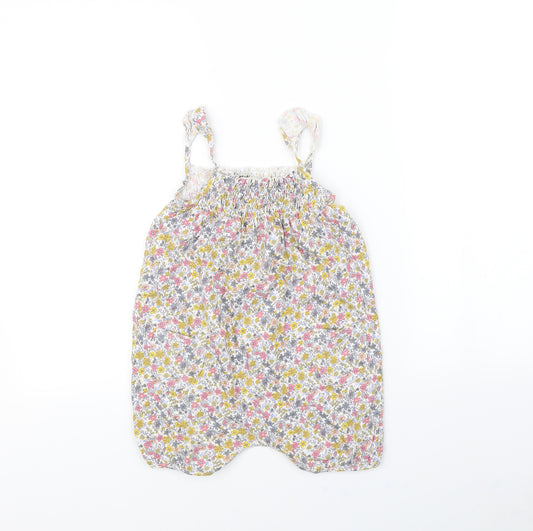 NEXT Girls White Floral  Playsuit One-Piece Size 2 Years