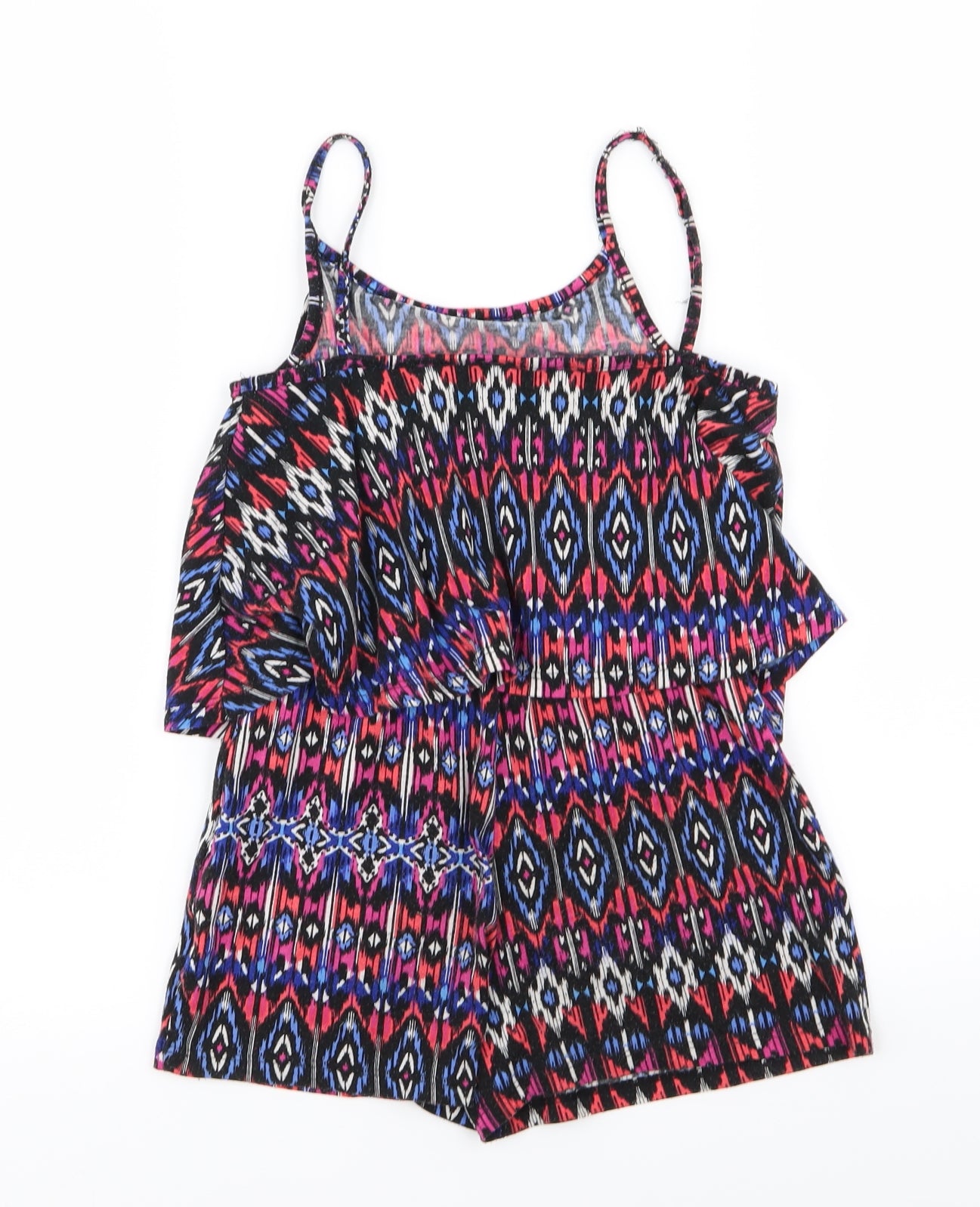 YD Girls Multicoloured Geometric  Playsuit One-Piece Size 7-8 Years