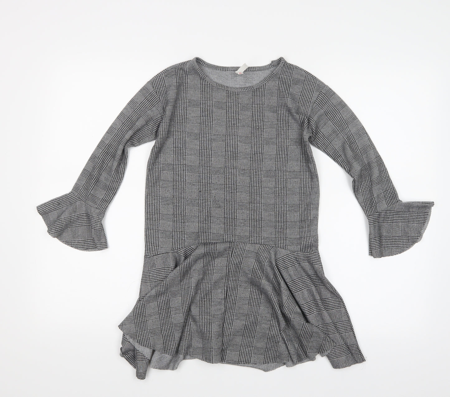 LFT Girls Grey Striped  Shift  Size 7-8 Years