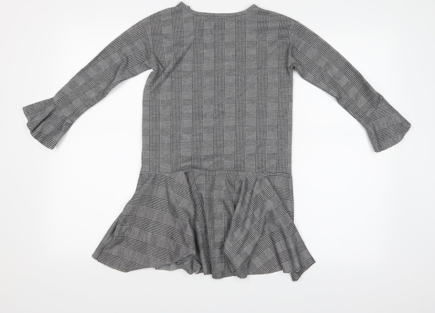 LFT Girls Grey Striped  Shift  Size 7-8 Years