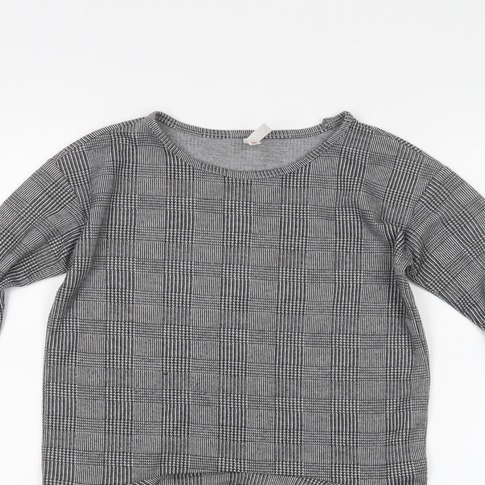 LFT Girls Grey Striped  Shift  Size 7-8 Years