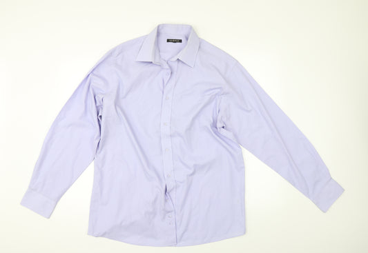 George Mens Purple    Dress Shirt Size 15