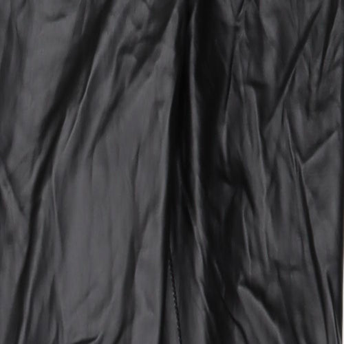 Primark Womens Black   Carrot Leggings Size 8 L29 in - Leather Effect