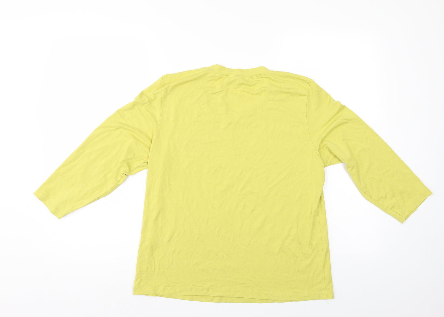 APANAGE Womens Yellow   Basic T-Shirt Size XL