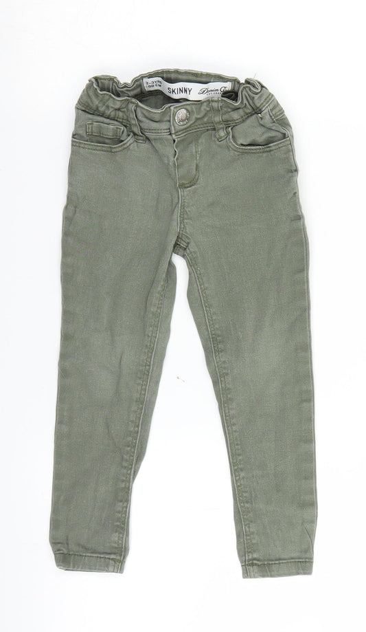 Denim & Co. Boys Green  Denim Skinny Jeans Size 2-3 Years