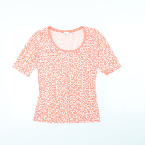 Reitmans Womens Pink Geometric  Basic T-Shirt Size S