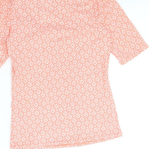 Reitmans Womens Pink Geometric  Basic T-Shirt Size S