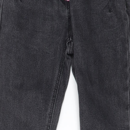 Yigga Girls Black  Denim Skinny Jeans Size 11 Years - PINK  STITICHING