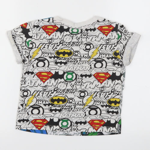 Justice League Boys Multicoloured Animal Print  Basic T-Shirt Size 5-6 Years