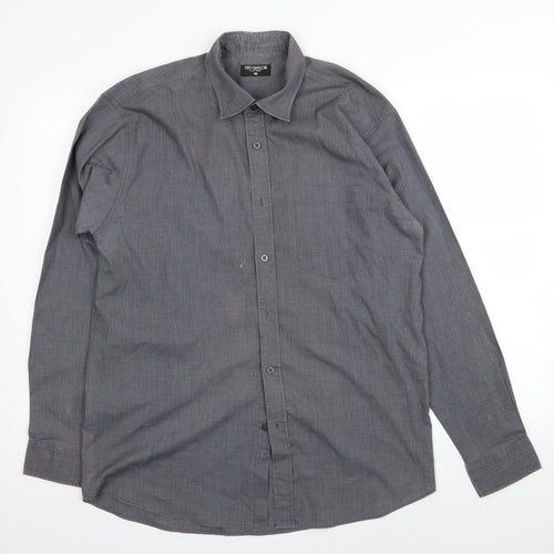 ted taylor Mens Grey    Dress Shirt Size 16