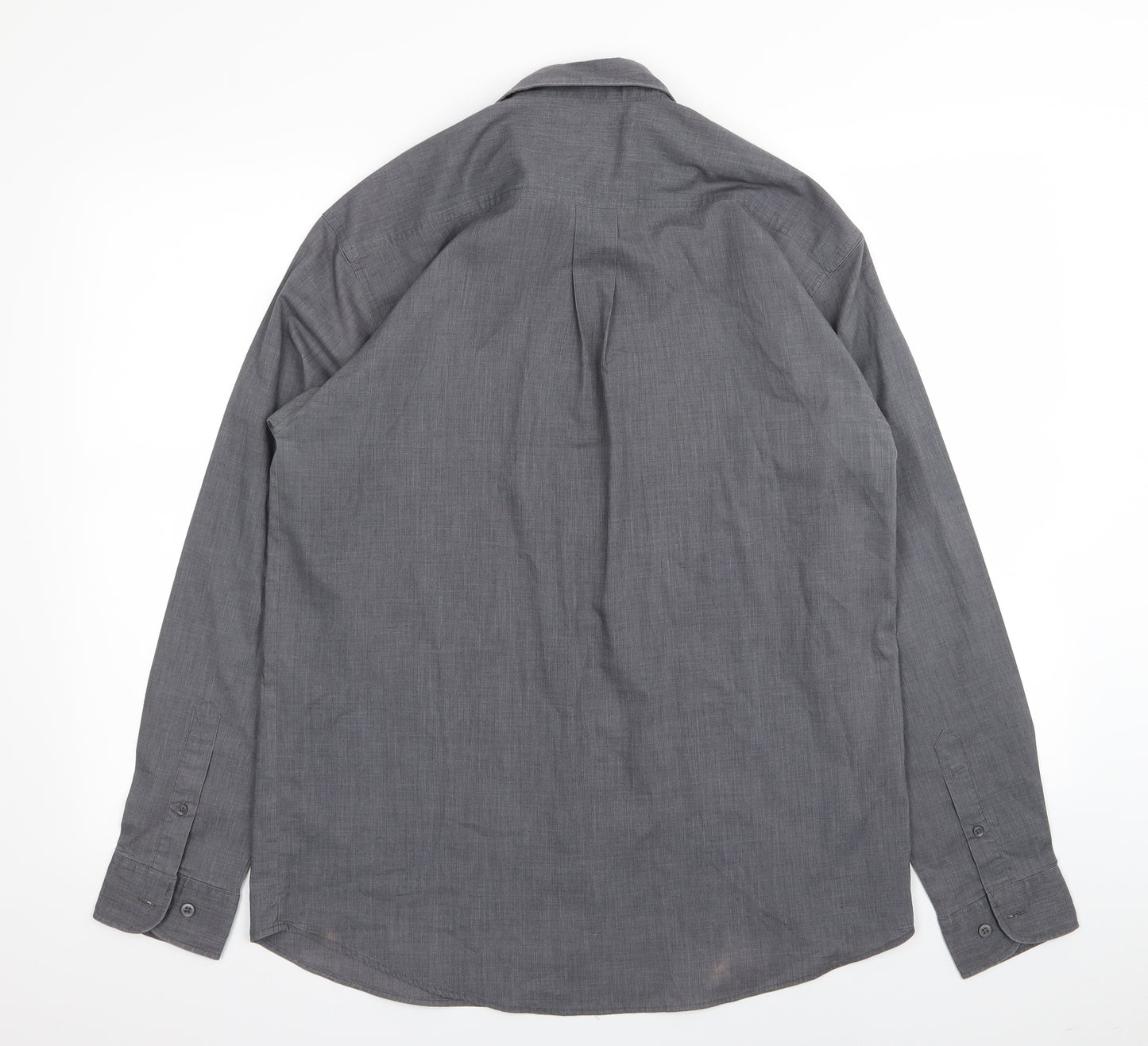 ted taylor Mens Grey    Dress Shirt Size 16