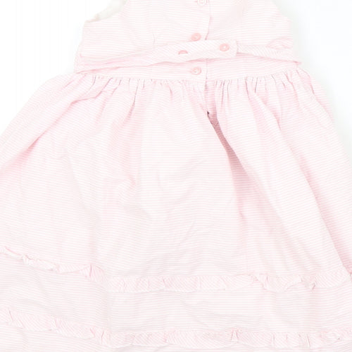 MAGGIE &ZOE Girls Pink Striped  Fit & Flare  Size 5 Years