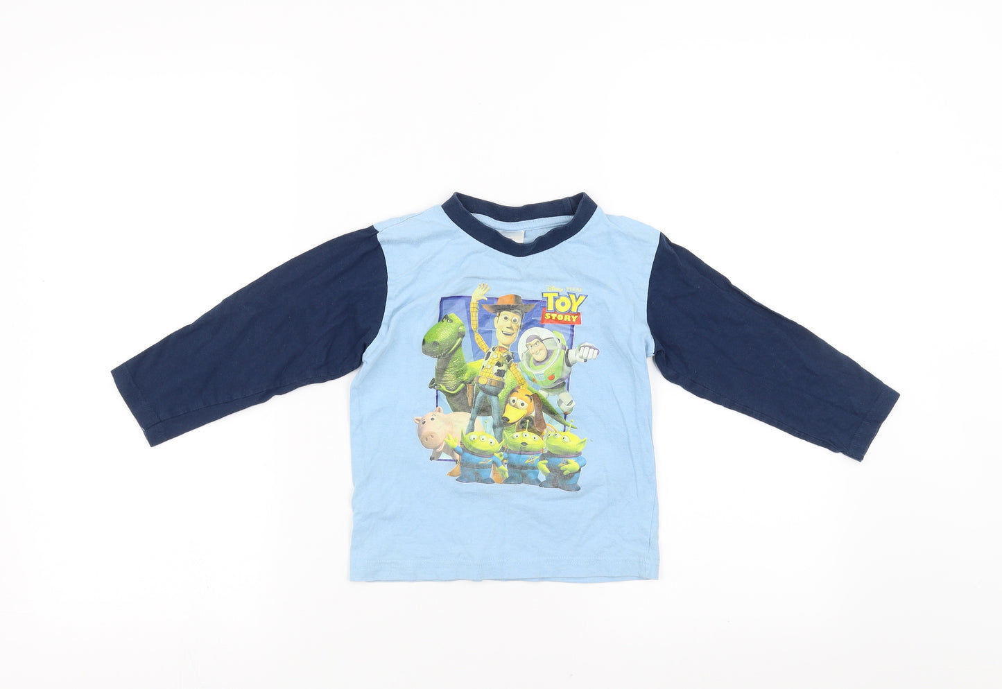 Disney Toy Story Boys Blue   Basic T-Shirt Size 3-4 Years  - toy story