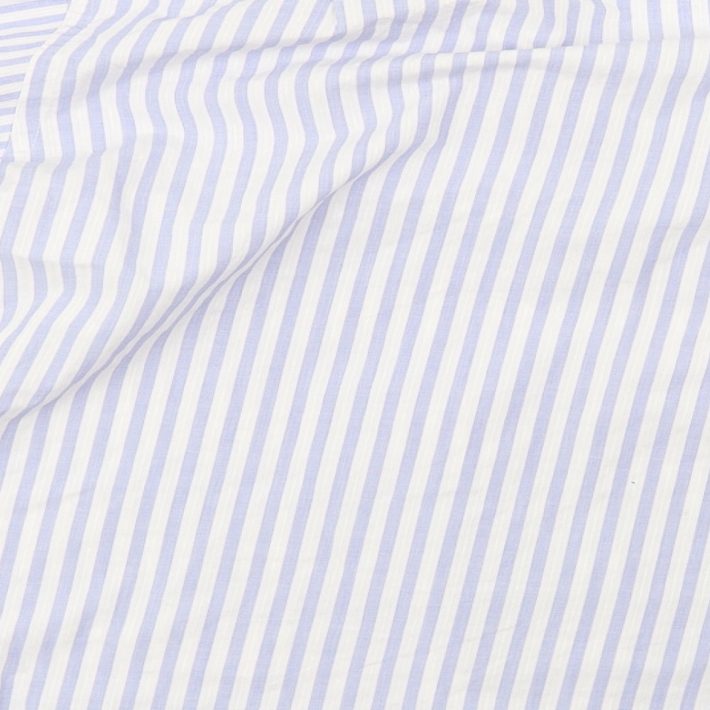 Marks and Spencer  Mens Blue Striped   Dress Shirt Size M