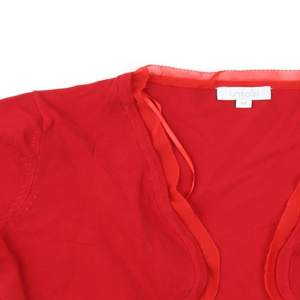 Untold Womens Red   Cardigan Jumper Size M