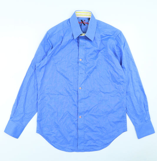 Robert Graham Mens Blue    Dress Shirt Size S