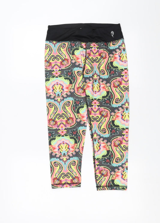 Penti Womens Multicoloured Floral  Cropped Leggings Size S L20 in