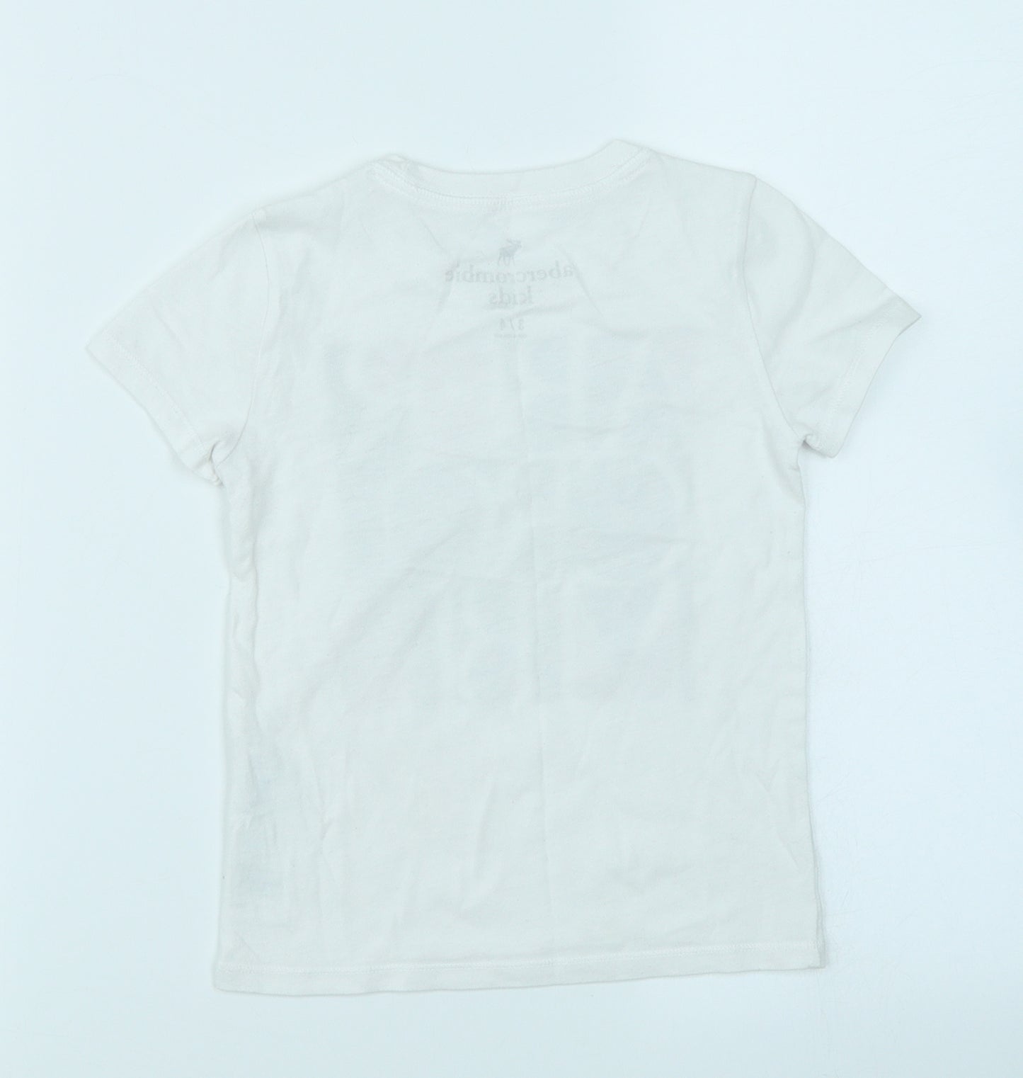 abercrombie kids Girls White   Basic T-Shirt Size 3-4 Years
