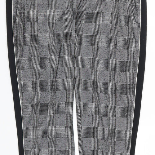 Primark Womens Grey Houndstooth  Carrot Leggings Size 14 L27 in
