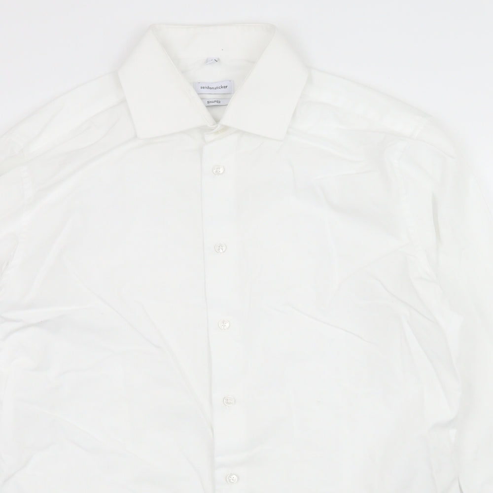 Seidensticker Mens White    Button-Up Size 15