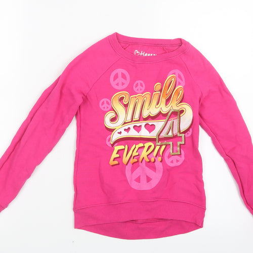 Hanes Girls Pink   Pullover Jumper Size 7-8 Years