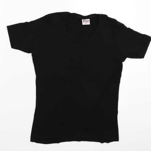 Foxy Womens Black   Basic T-Shirt Size M