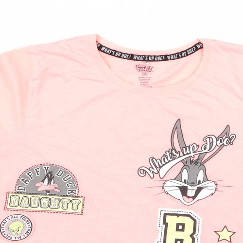 Looney Toons Womens Pink   Basic T-Shirt Size M