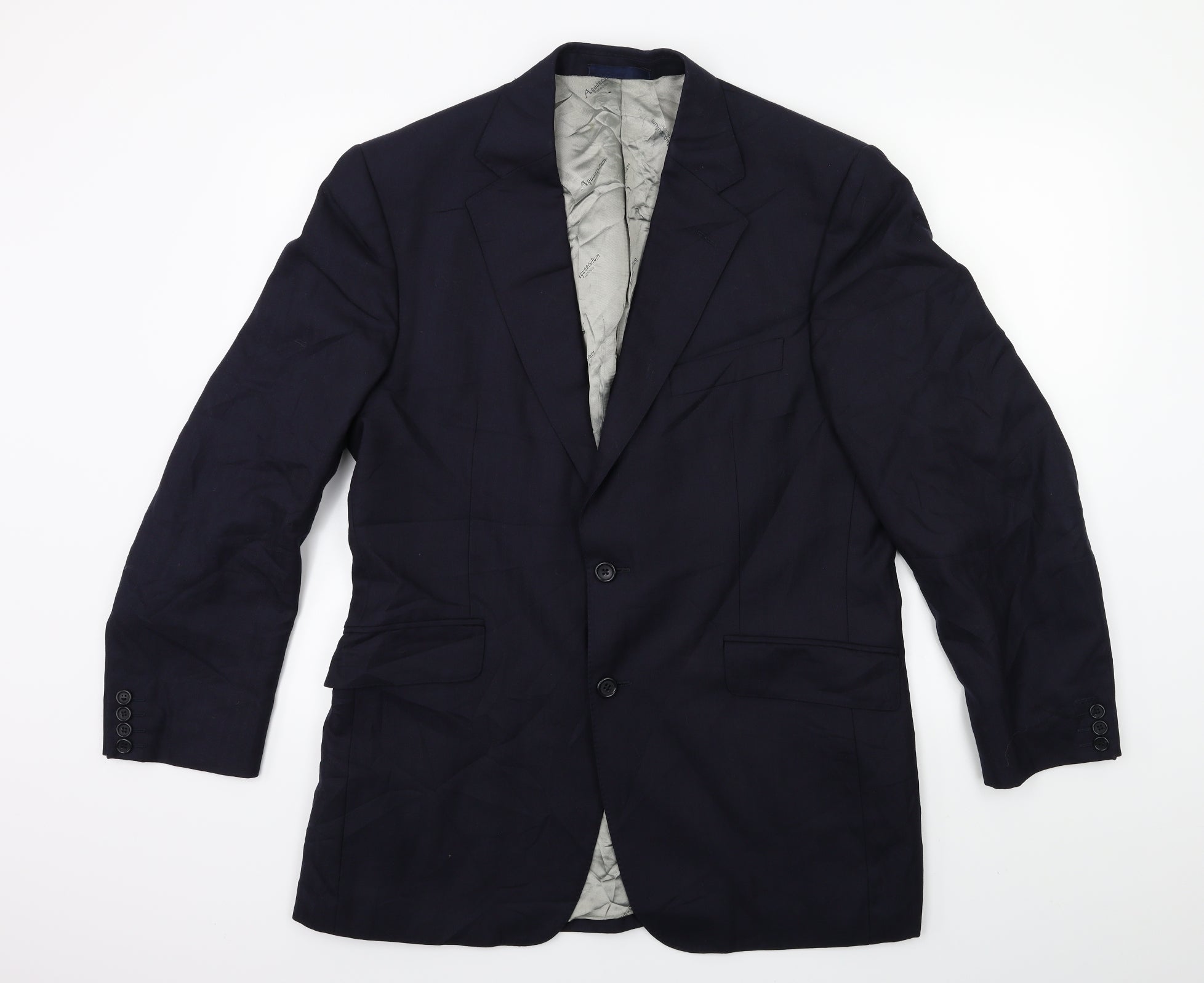 Aquascutum Mens Blue Jacket Suit Jacket Size 42 Preworn Ltd