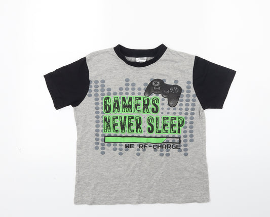 Jim Jams Boys Grey    Pyjama Top Size 11-12 Years  - Gamers Never sleep