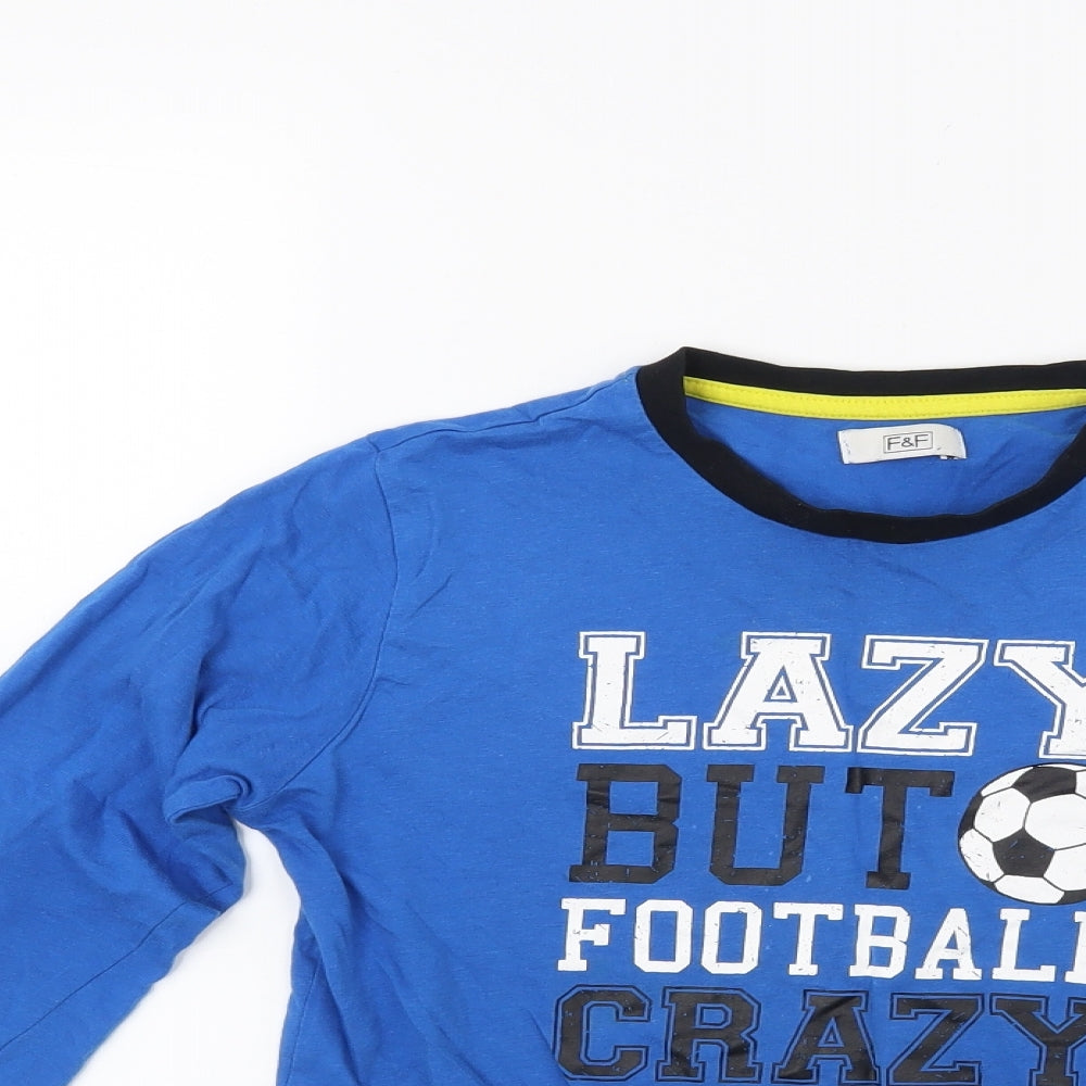 NEXT Boys Blue    Pyjama Top Size 11-12 Years  - Football