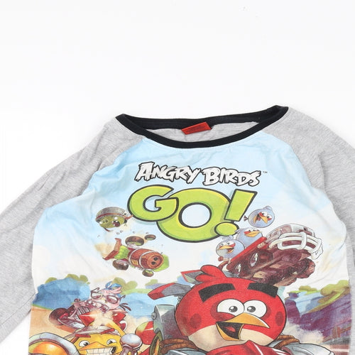 Angry Birds Boys Grey   Basic T-Shirt Size 9-10 Years  - Angry Birds