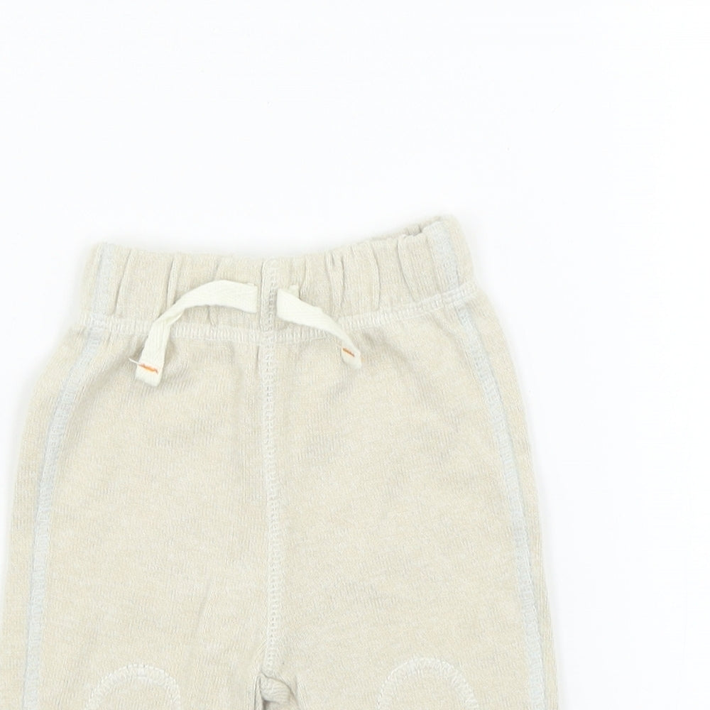 George Girls Beige   Track Pants Trousers Size 0-3 Months
