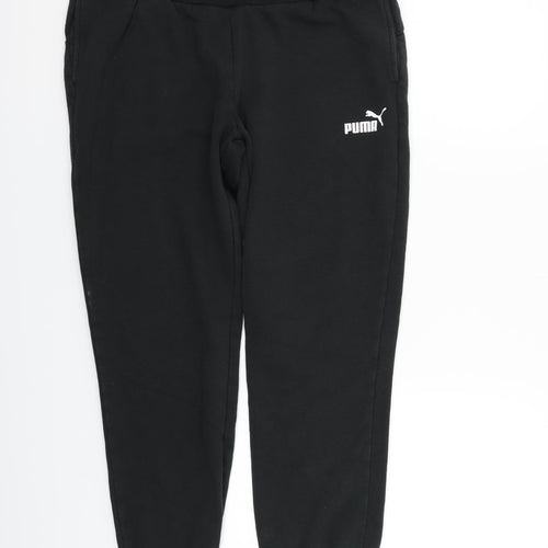 PUMA Womens Black   Jogger Trousers Size L L27 in