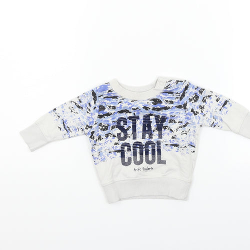 Primark Boys White   Pullover Jumper Size 0-3 Months  - stay cool