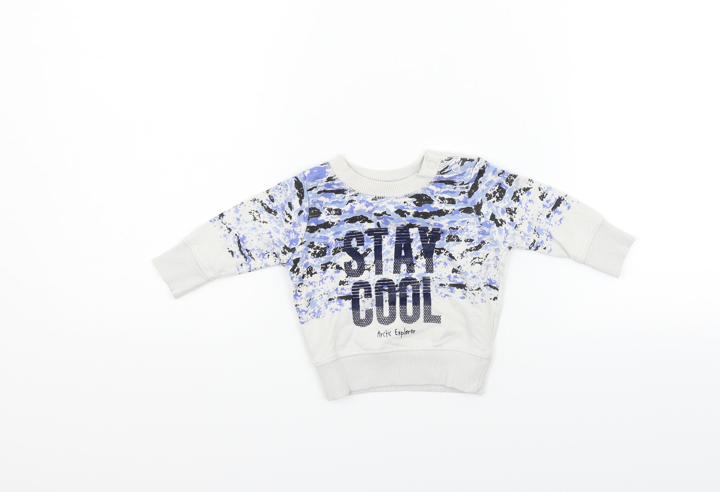 Primark Boys White   Pullover Jumper Size 0-3 Months  - stay cool
