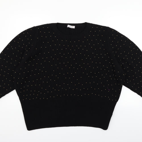 Per Una Womens Black   Pullover Jumper Size 22