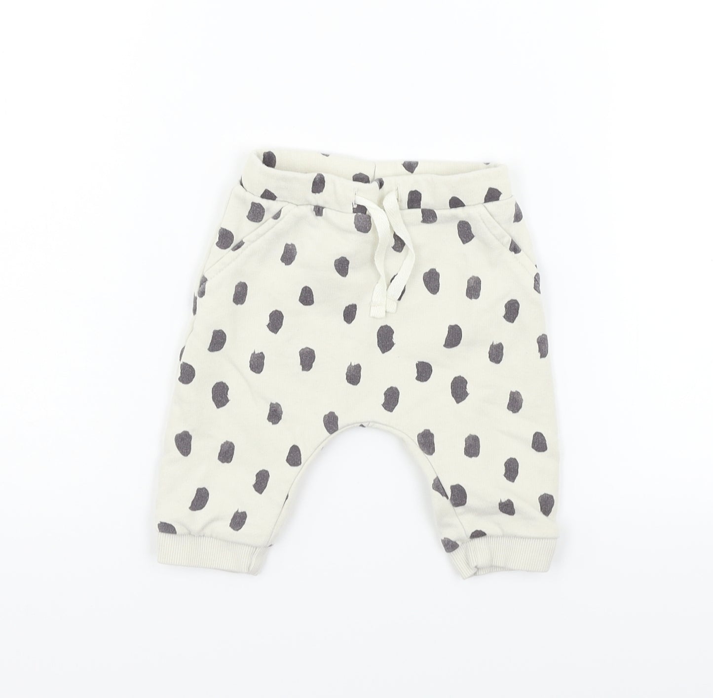Marks and Spencer Boys Beige Animal Print  Jogger Trousers Size 3-6 Months