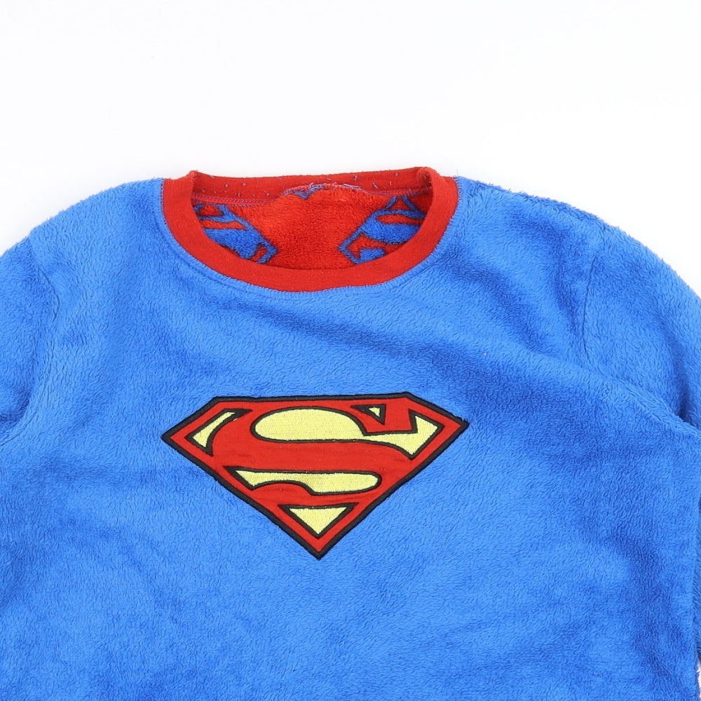 Primark Boys Blue Solid   Pyjama Top Size 11-12 Years  - superman